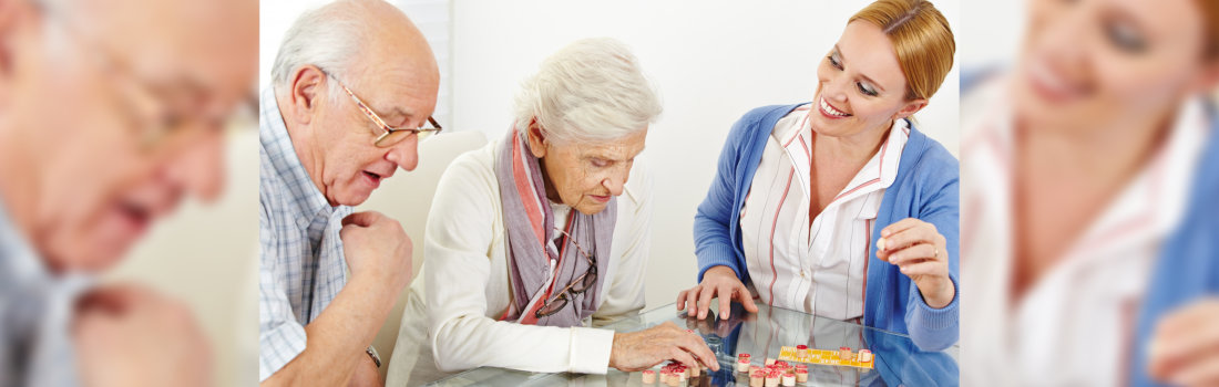 Senior couple playing Bingo
